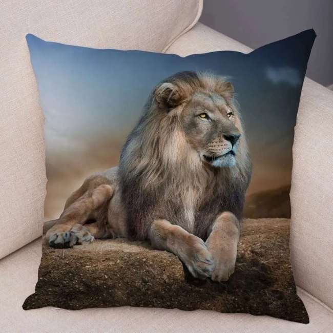 Lion King Print Cushion Covers