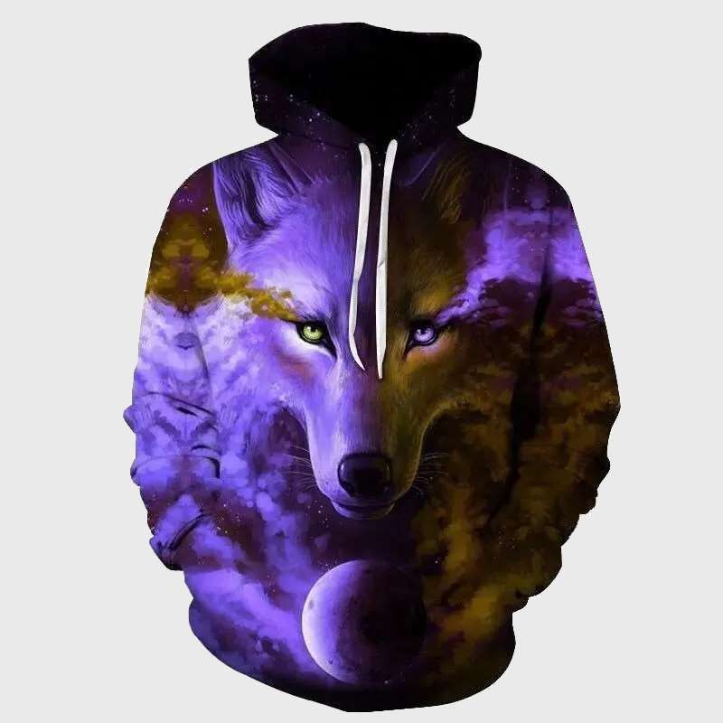 Galaxy wolf clearance hoodies