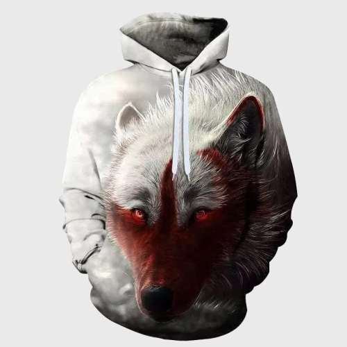 3D Wolf Hoodie