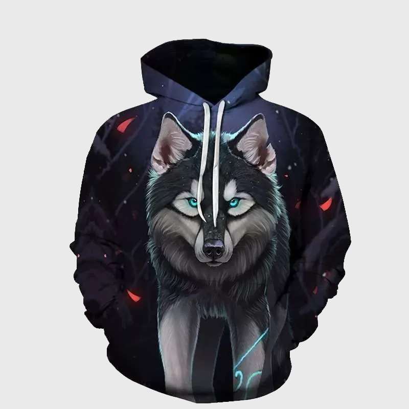 Anime shop wolf hoodie