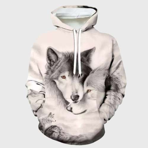 Family Matching Hoodie Wolf Couples Hoodies