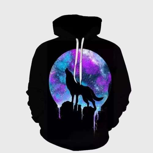 Black Wolf Moon Hoodie