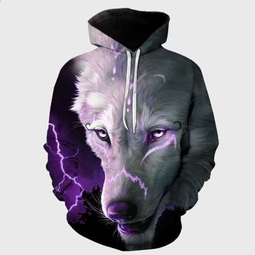 Lightning Wolf Hoodies