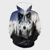 Family Matching Hoodie Forest Wolf Hoodie