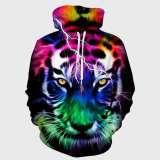 Family Matching Hoodie Colorful Tiger Hoodie