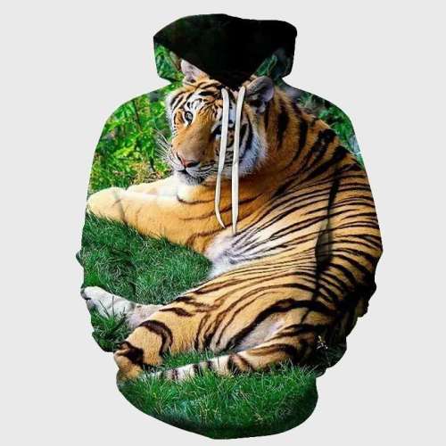 Tiger Pattern Hoodies
