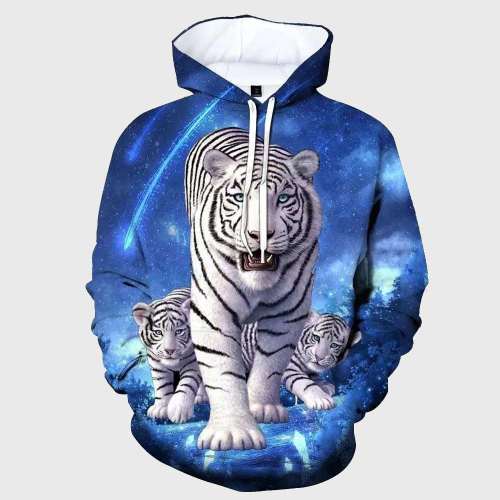 Tiger Mom And Cubs Hoodies