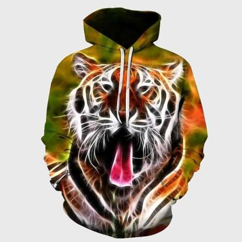 Abstract Tiger Hoodies