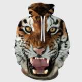 Family Matching Hoodie 3D Angry Tiger Hoodie