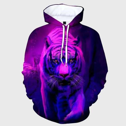 Purple Tiger Hoodies