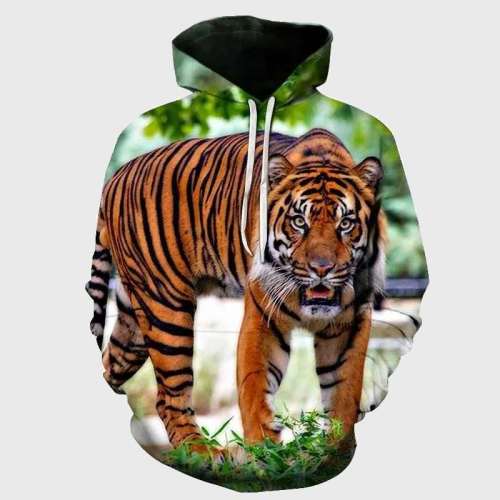 Tiger Pattern Hoodies