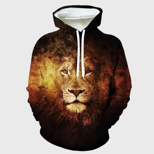 Family Matching Hoodie Fire Lion Hoodie