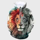 Family Matching Hoodie 3D Lion Face Hoodies