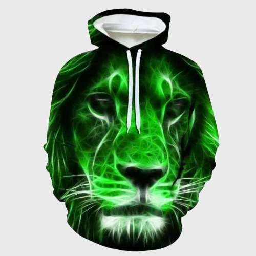 Green Lion Hoodie
