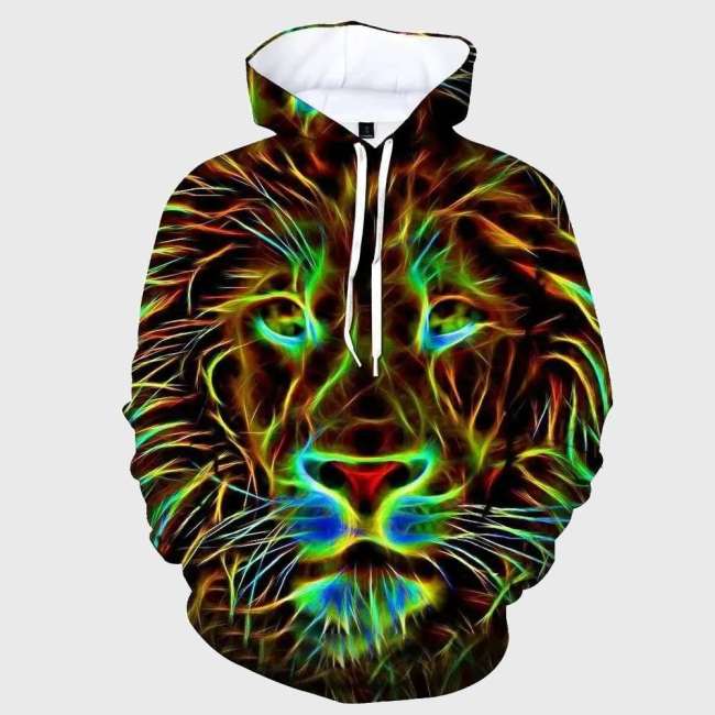 Abstract Lion Hoodies