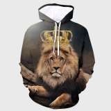 King Lion With Crown Hoodies