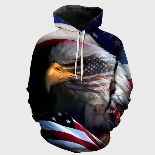 American Flag Eagle Hoodie