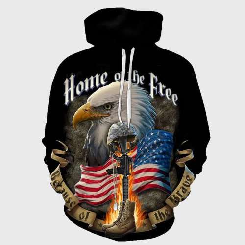 Home Of The Free Eagle Hoodie