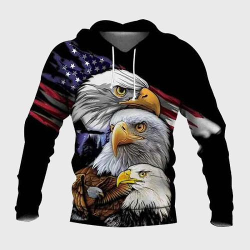 American Flag Eagles Hoodies