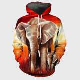Family Matching Hoodie Elephant Mom And Baby Hoodie