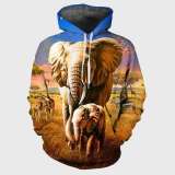 Family Matching Hoodie Mom And Baby Elephant Hoodie