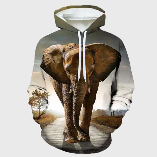 Family Matching Hoodie Elephant Graphic Hoodie