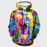 Family Matching Hoodie Mom And Baby Elephant Hoodies