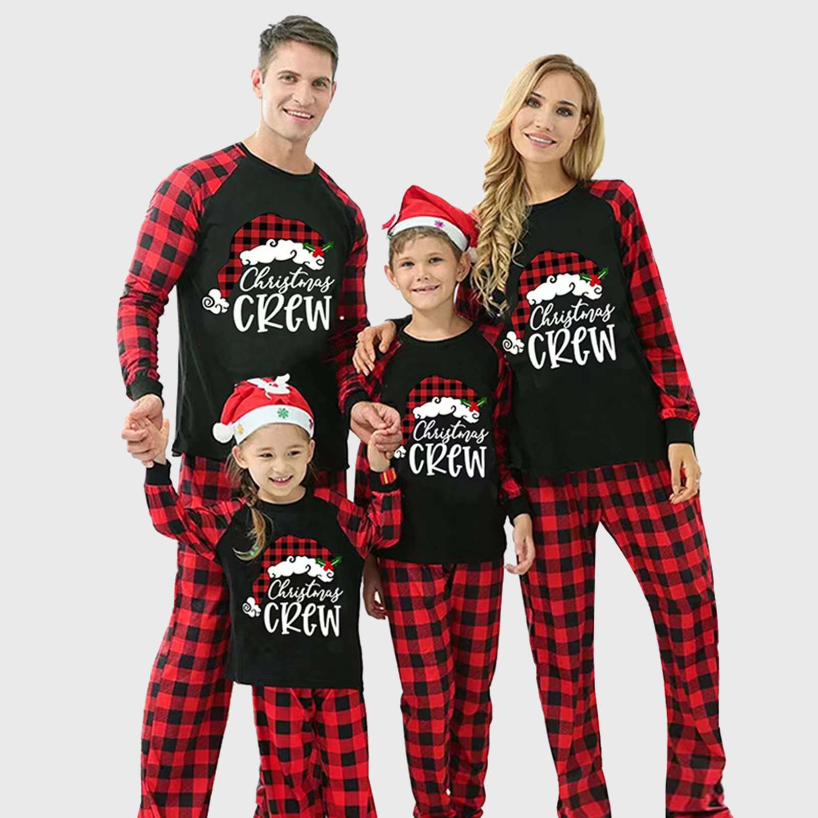 Christmas Red Plaids Family Pajamas Set TheWildLifeJewelry