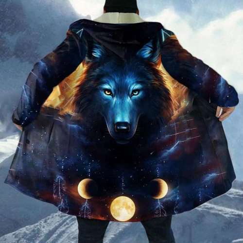 Cosmic Wolf Cloak Coat