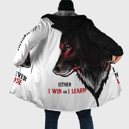 I Nver Lose Wolf Print Coat