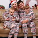 Christmas Snowflakes Deer Family Pajamas Set