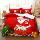 Christmas Theme Santa Claus Bedding Set