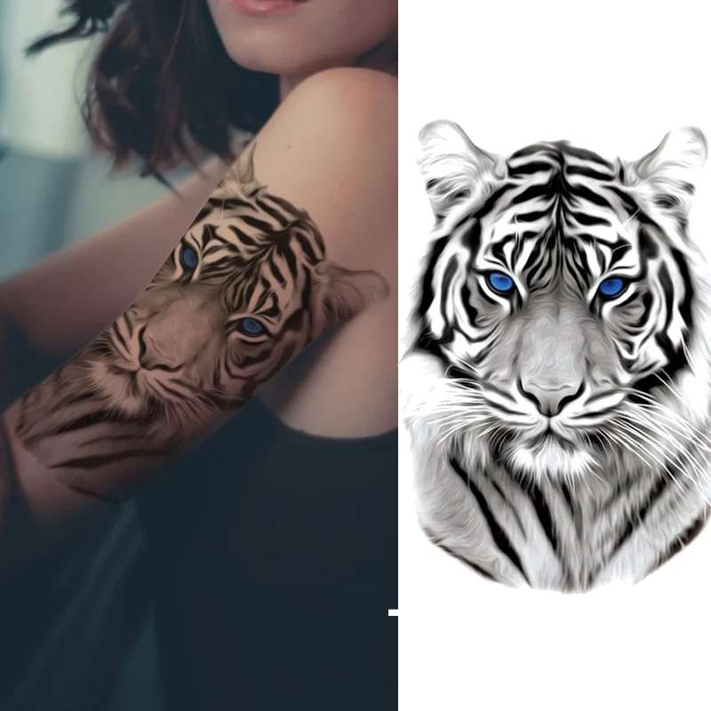 How to Draw out a Tattoo Design of an Old School Tiger - YouTube