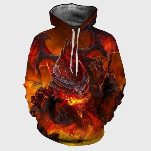 Family Matching Hoodie Red Dragon Hoodie