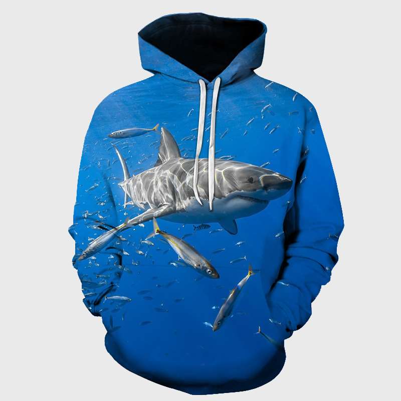 Family Matching Hoodie Blue Shark Hoodie - TheWildLifeJewelry