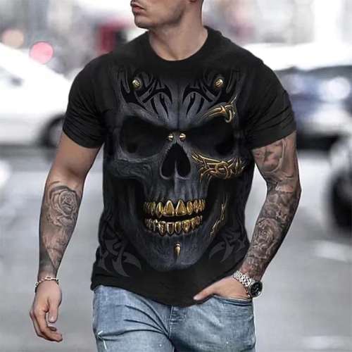 Dark Mens Skull T-Shirt