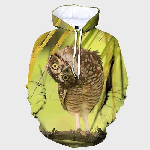 Owl Print Hoodie
