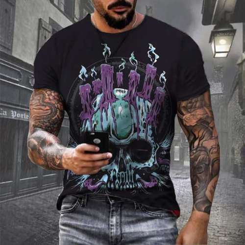 Halloween Theme Skull T-Shirt