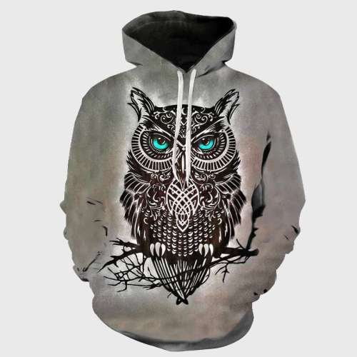 Owl Printed Hoodie