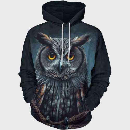 Owl Pattern Hoodie