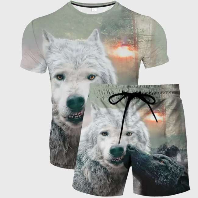 Wolf Lovers Shirt Shorts Set