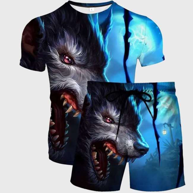 Werewolf Shirt Shorts Set