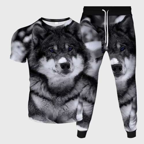Cute Wolf Shirt Pant Set