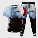 Yin Yang Wolf Shirt Pant Set