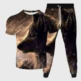 Black Wolf Shirt Pant Set