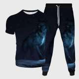 Black Wolf Shirt Pant Set