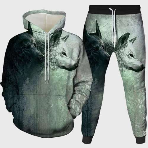 Wolf Art Hoodie Pant Set