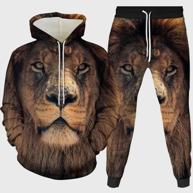 Lion Hoodie Pant Set