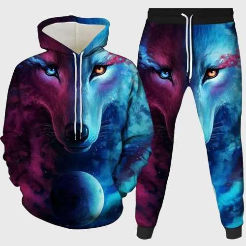 Wolf Galaxy Hoodie Pant Set