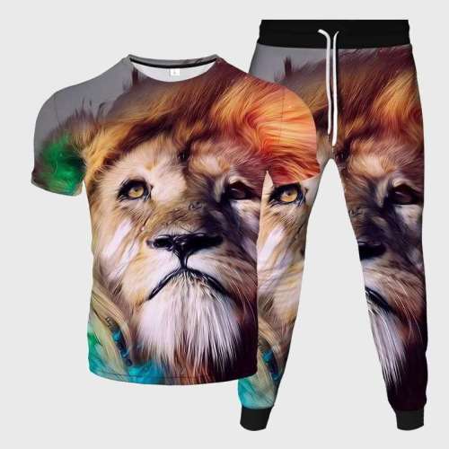 Colorful Lion Shirt Pant Set